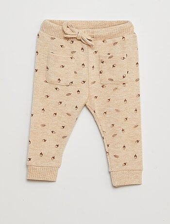 Conjunto camisola + calças de malha peluche - 2 peças
