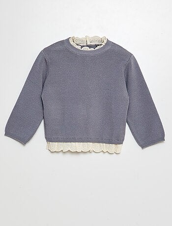 Conjunto camisola com bordados + leggings - 2 peças