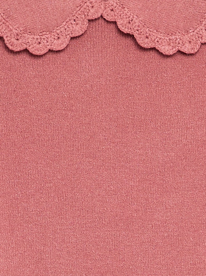 Conjunto camisola + legging em malha compacta - 2 peças Rosa - Kiabi