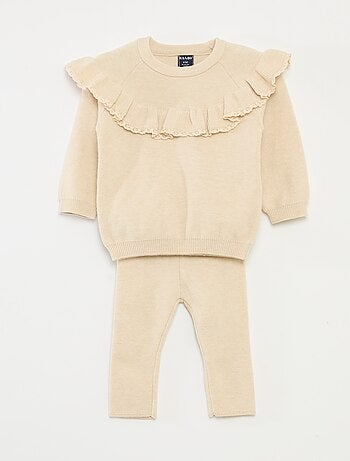 Conjunto camisola + leggings em malha