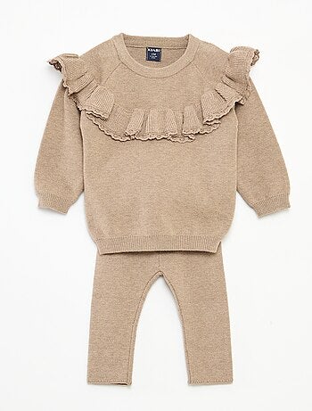 Conjunto camisola + leggings em malha