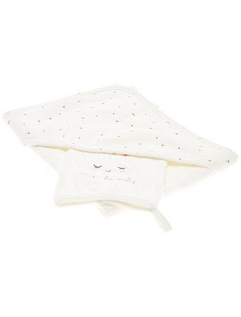 Conjunto capa de banho e luva a condizer 'Coelho' - Kiabi