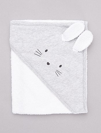 Conjunto capa de banho e luva 'coelho' - Kiabi