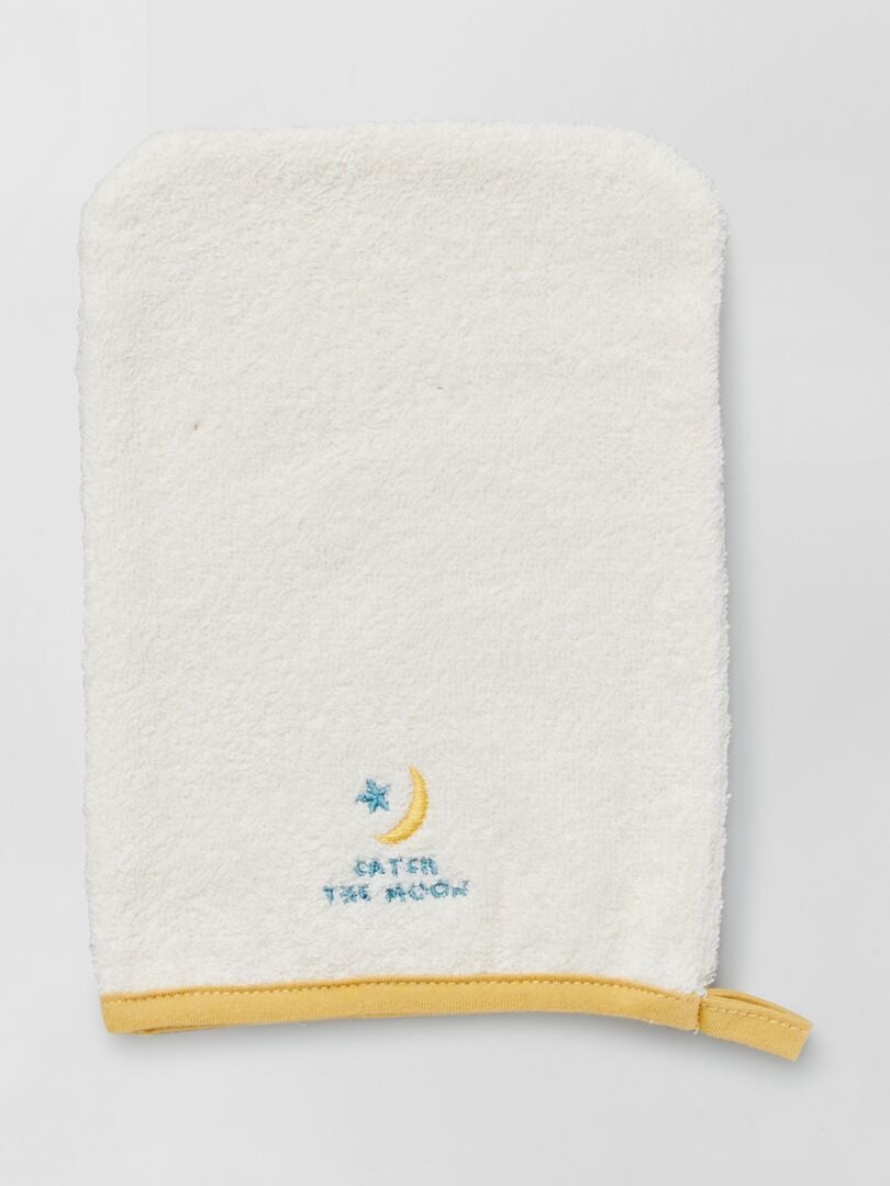Conjunto capa de banho e luva de banho AMARELO - Kiabi