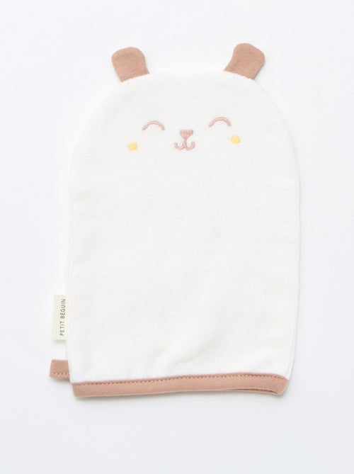 Conjunto capa de banho + luva 'Petit Béguin' - Kiabi