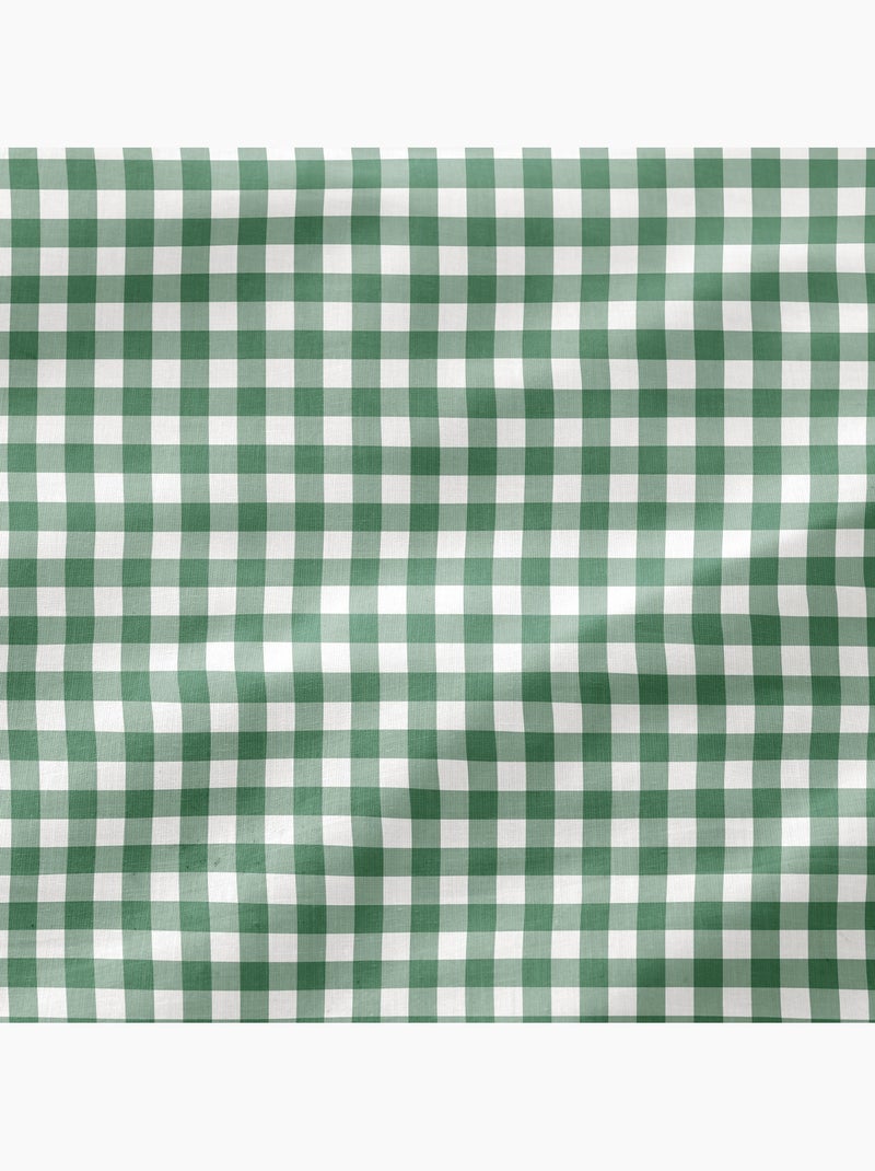 Conjunto capa de edredão 100% algodão vichy com fronha(s), fecho de pressão - gamusi. Verde-água - Kiabi