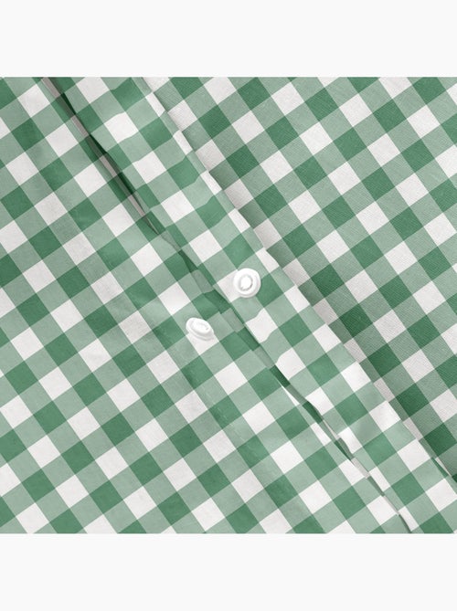 Conjunto capa de edredão 100% algodão vichy com fronha(s), fecho de pressão - gamusi. - Kiabi Conjunto capa de edredão 100% algodão vichy com fronha(s), fecho de pressão - gamusi. - Kiabi