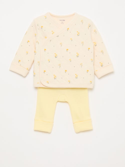 Conjunto casaco cache-cœur + legging - 2 peças - Kiabi