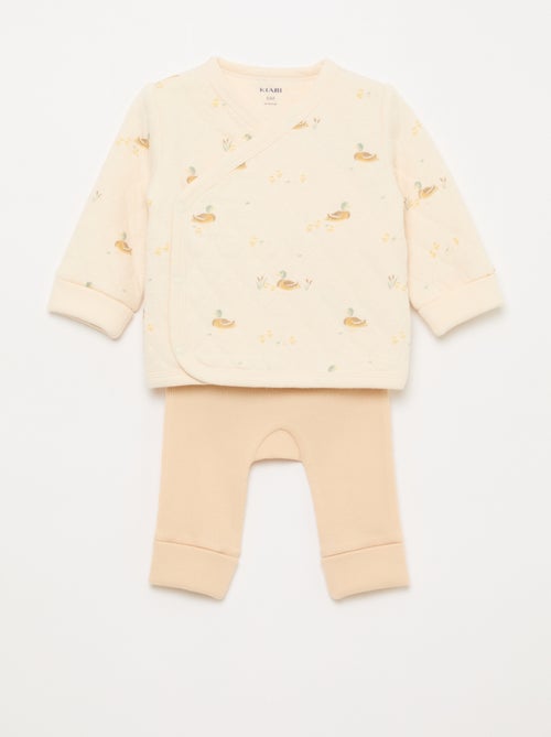 Conjunto casaco cache-cœur + legging - 2 peças - Kiabi