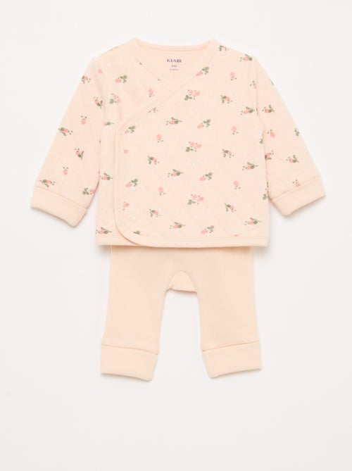 Conjunto casaco cache-cœur + legging - 2 peças - Kiabi