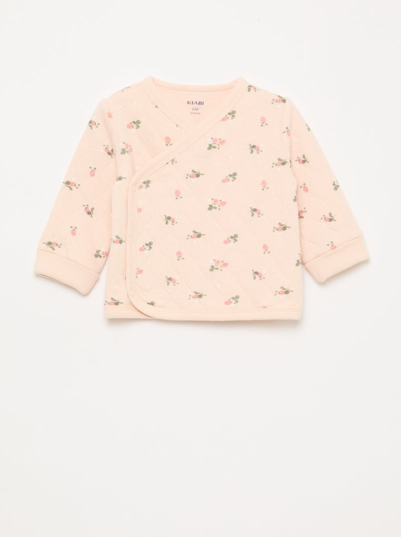 Conjunto casaco cache-cœur + legging - 2 peças Rosa - Kiabi