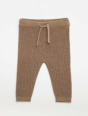 Conjunto casaco cache-cœur + leggings em malha - 2 peças