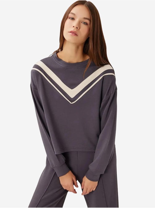 Conjunto co-ord canelado color block com calças de perna larga istanbul - Kiabi Conjunto co-ord canelado color block com calças de perna larga istanbul - Kiabi