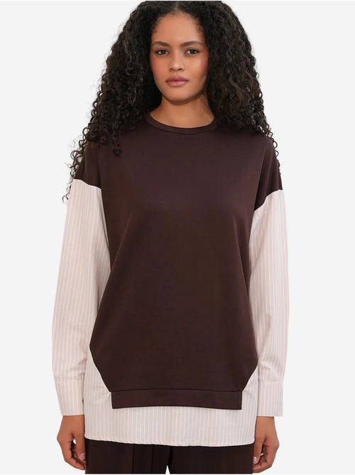 Conjunto co-ord de duas peças às riscas comprido com decote redondo bdart - Kiabi Conjunto co-ord de duas peças às riscas comprido com decote redondo bdart - Kiabi