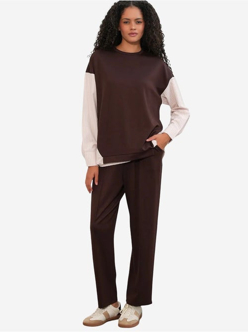 Conjunto co-ord de duas peças às riscas comprido com decote redondo bdart - Kiabi Conjunto co-ord de duas peças às riscas comprido com decote redondo bdart - Kiabi