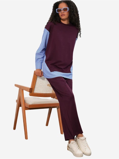 Conjunto co-ord de duas peças às riscas comprido com decote redondo bdart - Kiabi Conjunto co-ord de duas peças às riscas comprido com decote redondo bdart - Kiabi