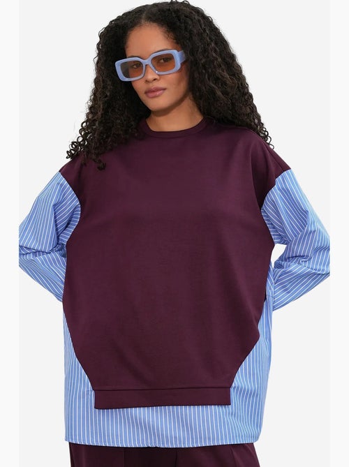 Conjunto co-ord de duas peças às riscas comprido com decote redondo bdart - Kiabi Conjunto co-ord de duas peças às riscas comprido com decote redondo bdart - Kiabi
