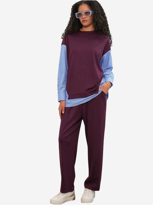 Conjunto co-ord de duas peças às riscas comprido com decote redondo bdart - Kiabi Conjunto co-ord de duas peças às riscas comprido com decote redondo bdart - Kiabi