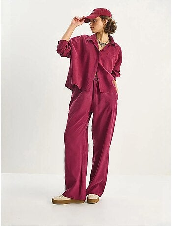 Conjunto co-ord de duas peças camisa-calças lucci