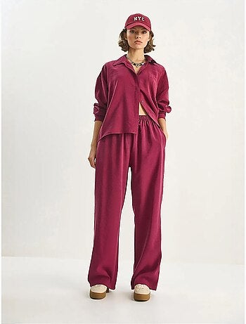 Conjunto co-ord de duas peças camisa-calças lucci