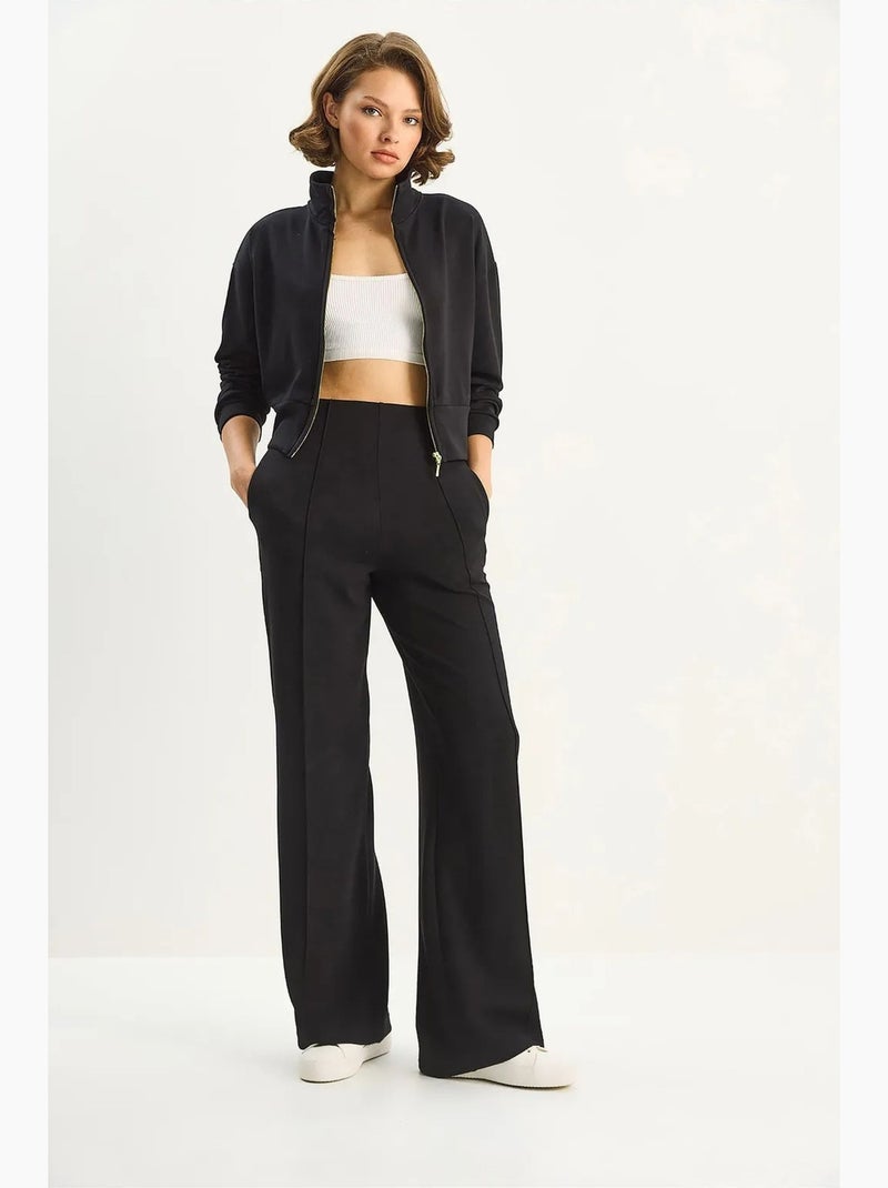 Conjunto co-ord de duas peças com sweatshirt de fecho integral e calças lucci Preto - Kiabi