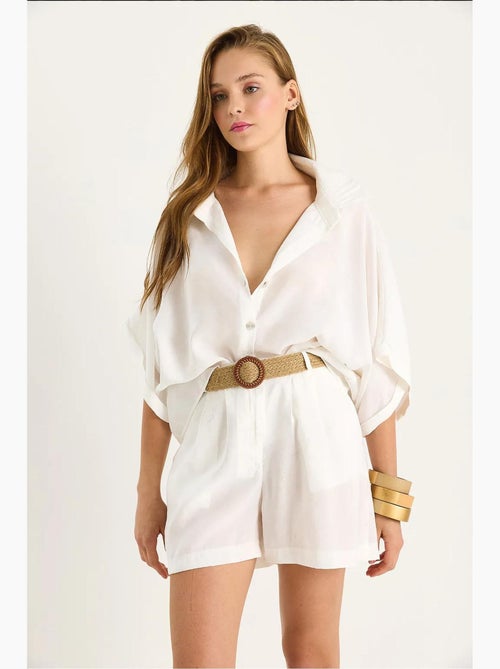 Conjunto co-ord de duas peças de cintura subida com botões lucci - Kiabi Conjunto co-ord de duas peças de cintura subida com botões lucci - Kiabi