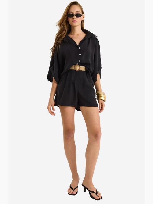 Conjunto co-ord de duas peças de cintura subida com botões lucci - Kiabi Conjunto co-ord de duas peças de cintura subida com botões lucci - Kiabi