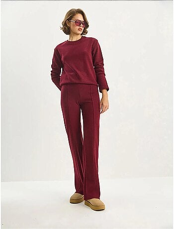 Conjunto co-ord de duas peças em malha canelada lucci