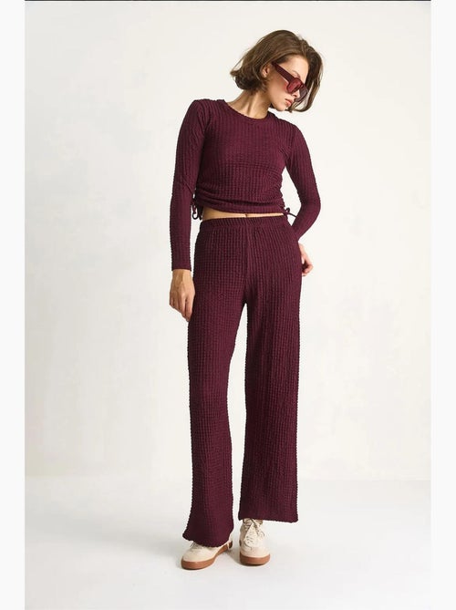 Conjunto co-ord de duas peças justo com calças à boca de sino lucci - Kiabi Conjunto co-ord de duas peças justo com calças à boca de sino lucci - Kiabi