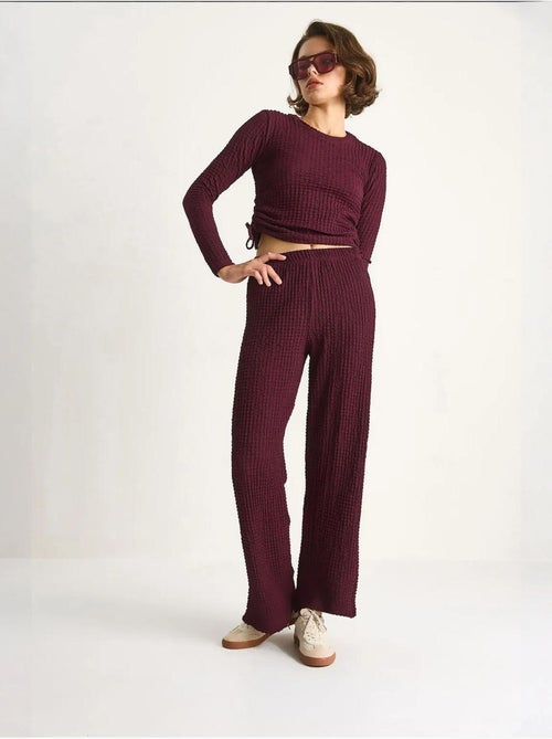 Conjunto co-ord de duas peças justo com calças à boca de sino lucci - Kiabi Conjunto co-ord de duas peças justo com calças à boca de sino lucci - Kiabi