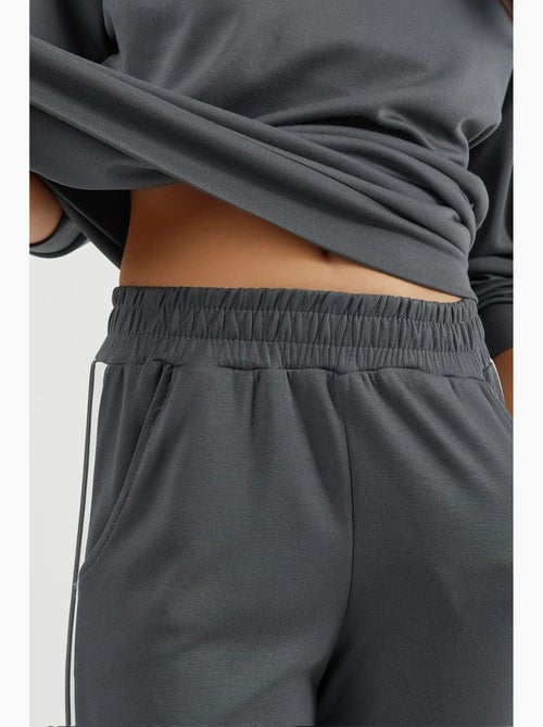 Conjunto co-ord de duas peças modal touch com gola com fecho e perna larga, hiccup - Kiabi