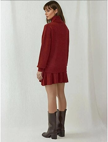 Conjunto co-ord em malha oversized texturizada com gola alta bdart