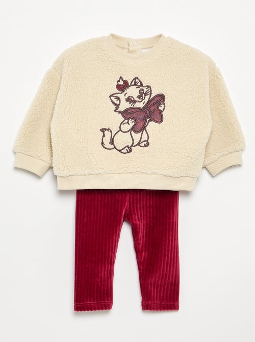Conjunto com bordado 'Marie' 'Disney' à frente - 2 peças - Kiabi