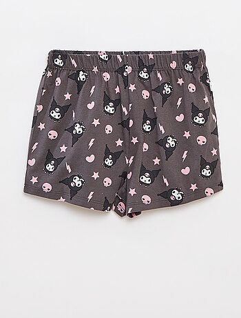 Conjunto com t-shirt + calções de pijama 'Hello Kitty' - 2 peças