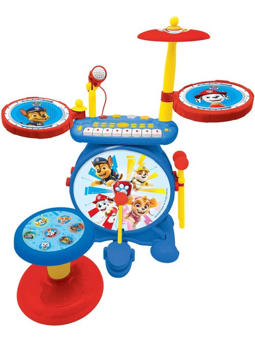 Conjunto completo de bateria eletrónica luminosa my rock band paw patrol com assento - Kiabi