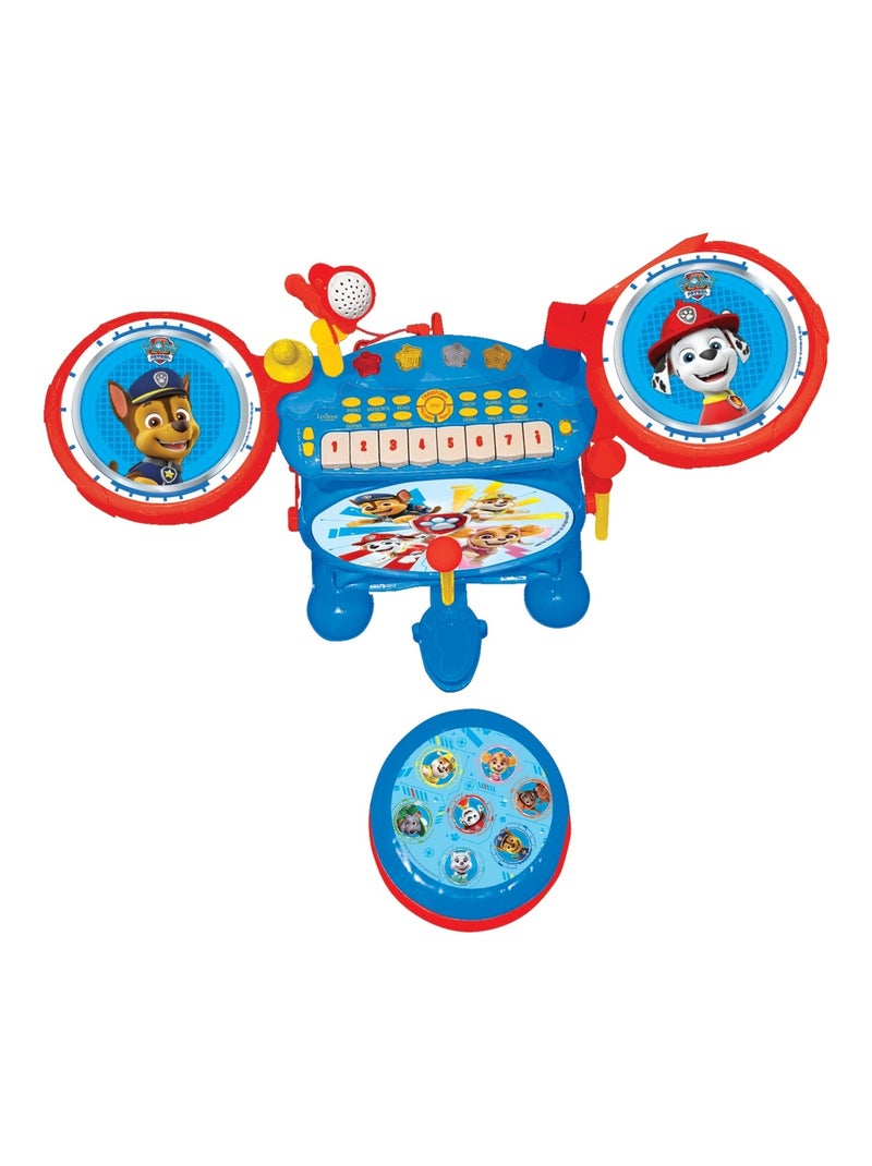 Conjunto completo de bateria eletrónica luminosa my rock band paw patrol com assento Azul - Kiabi
