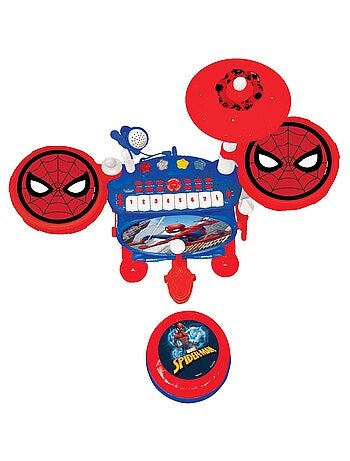 Conjunto completo de bateria eletrónica luminosa my rock band spiderman com assento