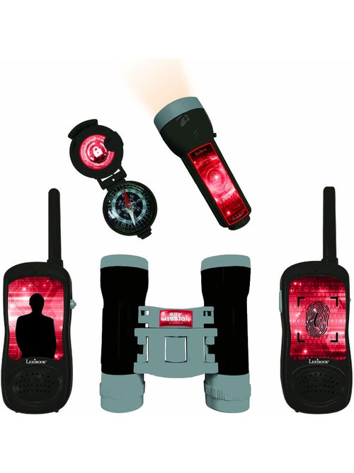 Conjunto completo de espiões com walkie talkies até 120 m, binóculos, lanterna e bússola - Kiabi
