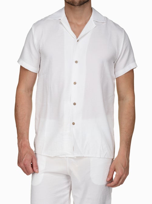 Conjunto composto por camisa e calções lisos com textura - Frilivin - Kiabi Conjunto composto por camisa e calções lisos com textura - Frilivin - Kiabi