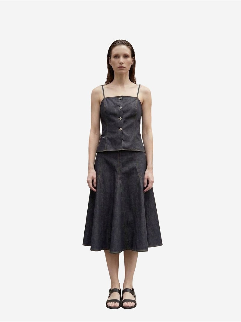 Conjunto coord de duas peças em algodão-lycra para mulher my fashion Cinza-preto - Kiabi