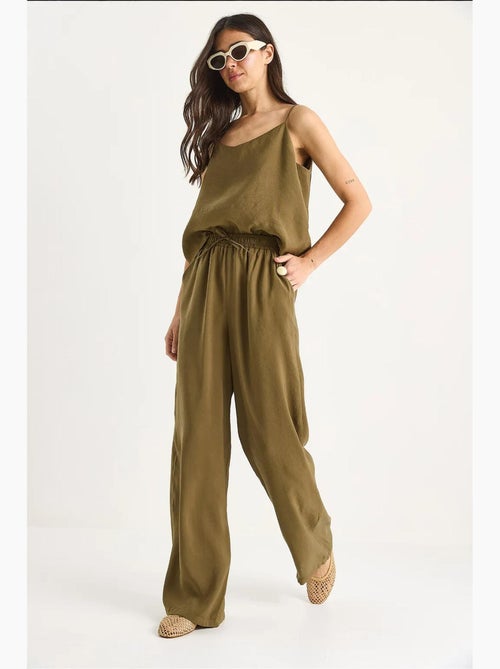 Conjunto coordenado com camisola sem mangas e calças de perna larga lucci - Kiabi