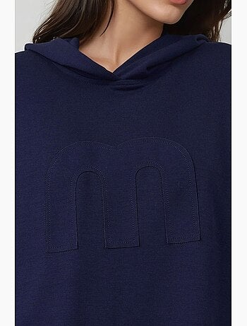 Conjunto coordenado de duas peças com capuz, oversized e cintura subida hiccup