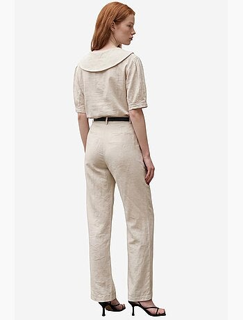 Conjunto coordenado de duas peças com gola xale e botões my fashion