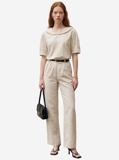 Conjunto coordenado de duas peças com gola xale e botões my fashion - Kiabi