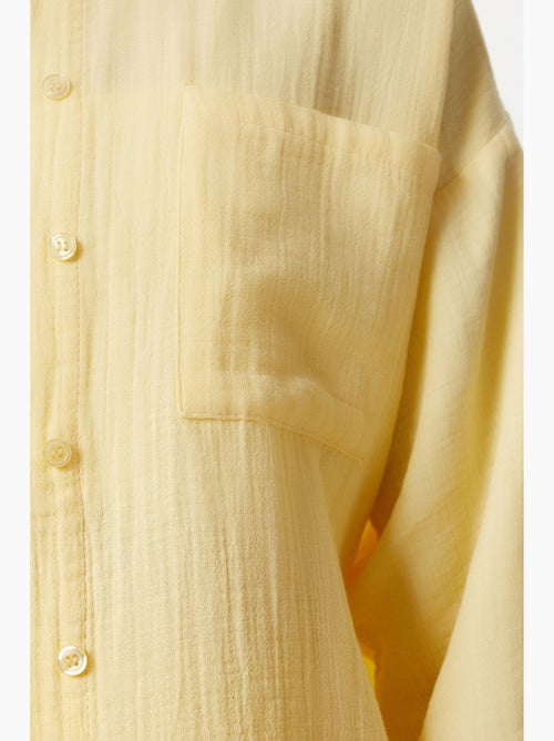 Conjunto coordenado de duas peças de cintura subida com perna larga e gola de camisa istanbul - Kiabi Conjunto coordenado de duas peças de cintura subida com perna larga e gola de camisa istanbul - Kiabi