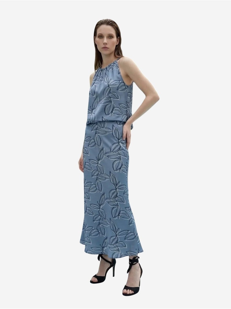 Conjunto coordenado de duas peças em lyocell my fashion Azul - Kiabi