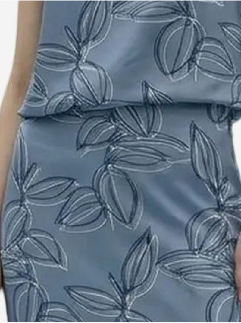 Conjunto coordenado de duas peças em lyocell my fashion Azul - Kiabi