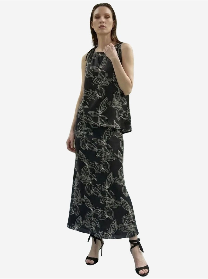 Conjunto coordenado de duas peças em lyocell my fashion Preto - Kiabi