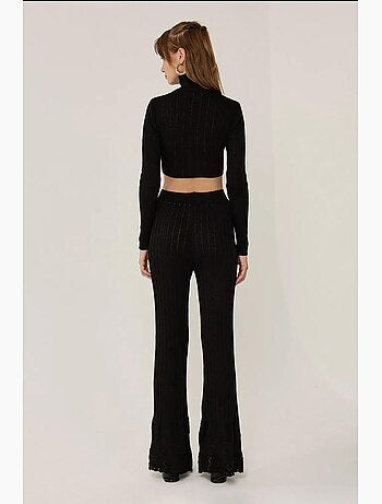 Conjunto coordenado de duas peças em malha hiccup