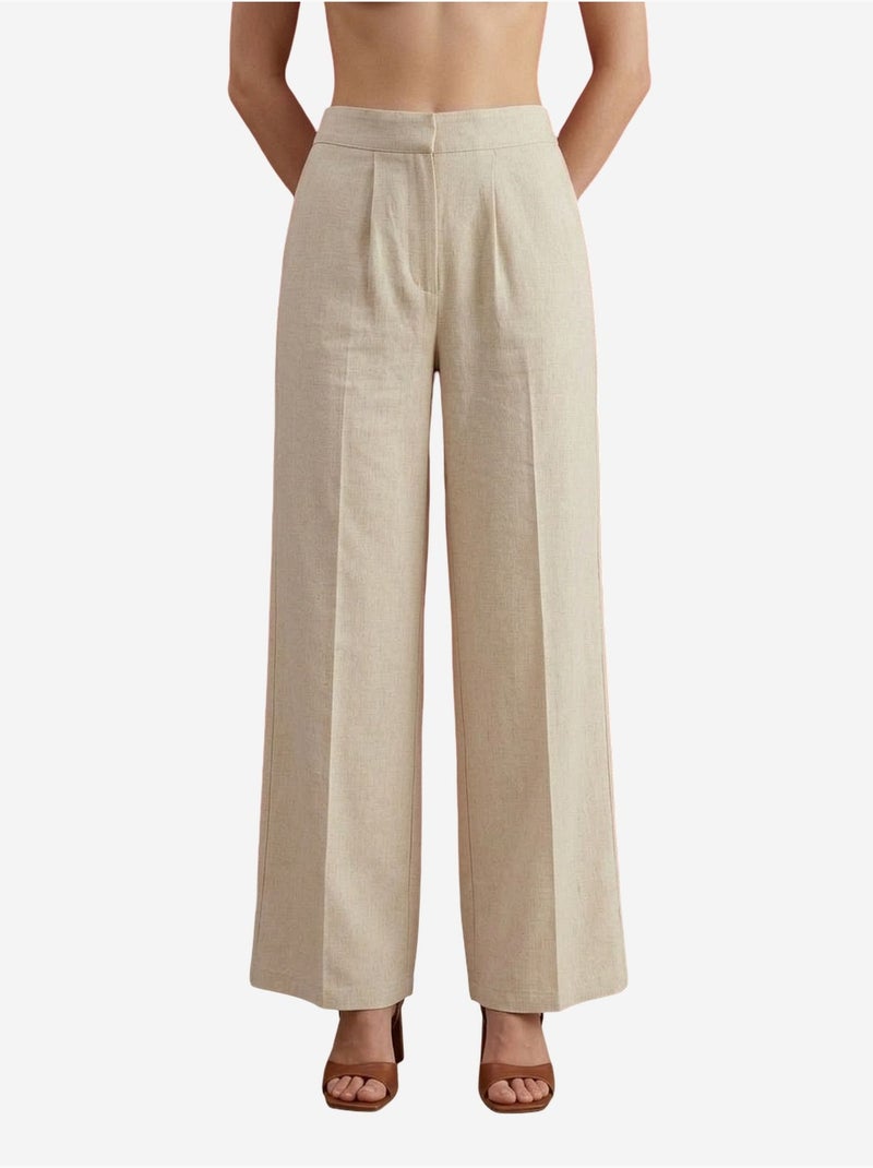 Conjunto coordenado em algodão com detalhe atado my fashion Bege-argila - Kiabi